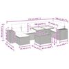 vidaXL 8 pcs conjunto de sof&aacute;s p/ jardim com almofad&otilde;es vime PE bege