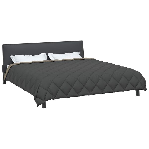 vidaXL Edredom de Inverno Cinza Claro e Antracite 220 x 200 cm