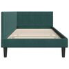 vidaXL Estrutura de Cama de Canto Verde Escuro 90 cm x 200 cm Veludo