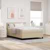 vidaXL Cama Box com cabeceira Cinza Claro e Branco 140 x 200 cm
