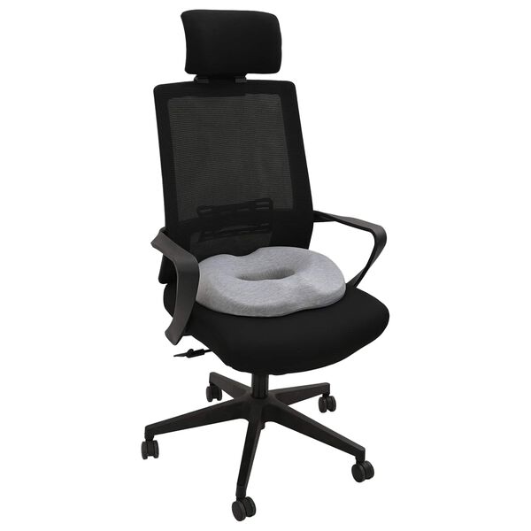 vidaXL Almofada assento Cor s&oacute;lida Cinzento-claro 42 x 36,5 x 8 cm