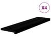 vidaXL Tapetes de escada 4 pcs 100x25x2 cm carvalho castanho-preto