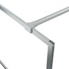 vidaXL Divis&oacute;ria de chuveiro prateado 90x195 cm vidro ESG transparente