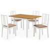 vidaXL 5 pcs conjunto de jantar MDF branco