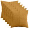 vidaXL Capa almofada 6 pcs ALMELO Amarelo 30 x 30 cm cord&atilde;o
