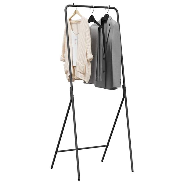 vidaXL Suporte para Roupas Preto 60 x 53 x 155 cm A&ccedil;o