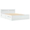 vidaXL Estrutura da Cama 2 pcs Branco 137 x 188 cm Madeira processada