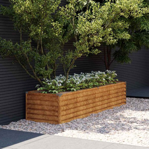 vidaXL Canteiro elevado de jardim 194x50x36 cm A&ccedil;o Corten