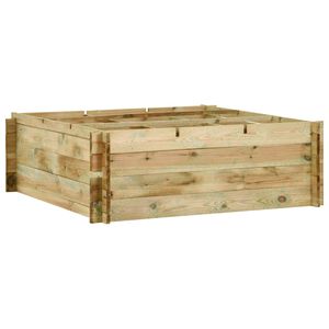 vidaXL Canteiro elevado jardim 120x120x40 cm pinho impregnado