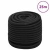 vidaXL Corda de barco 16 mm 25 m polipropileno preto completo