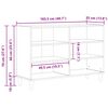 vidaXL Buffet Carvalho Preto 103,5 x 35 x 70 cm Madeira processada