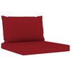vidaXL 8 pcs conjunto lounge de jardim c/ almofad&otilde;es vermelho tinto