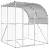 vidaXL Galinheiro Prateado 200 x 200 x 215 cm A&ccedil;o Galvanizado