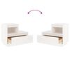vidaXL Mesa de cabeceira 60x34x51 cm madeira de pinho maci&ccedil;a branco