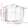 vidaXL Abrigo de jardim 270x130x208,5 cm aço galvanizado castanho