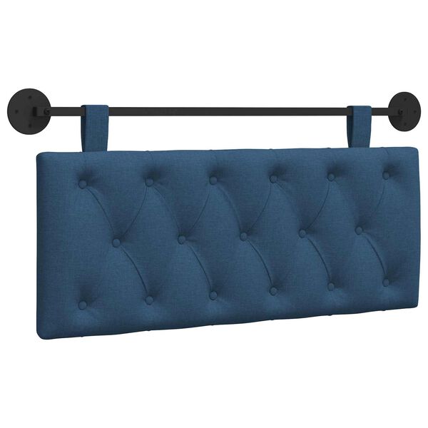 vidaXL Cabeceira Suspensa Azul 110 x 55 x 7 cm tecido