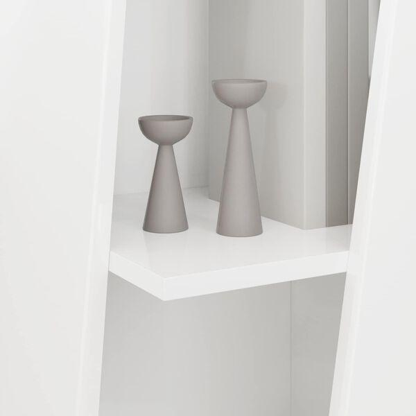 vidaXL Prateleira Lateral Branco Brilhante 33 x 32 x 100,5 cm