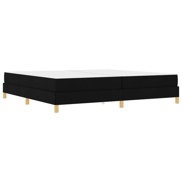 vidaXL Cama Box com colch&atilde;o Preto 200 x 200 cm tecido
