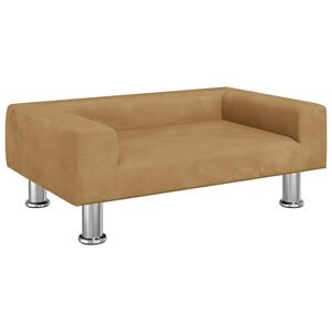 vidaXL Cama para c&atilde;es 70x45x26,5 cm veludo castanho