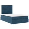vidaXL Estrutura cama otomana colch&otilde;es 120x200cm veludo azul escuro