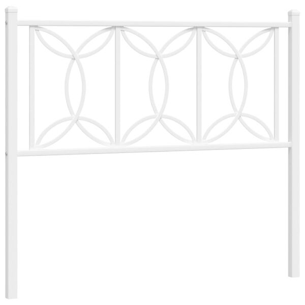 vidaXL Cabeceira de substitui&ccedil;&atilde;o 107 cm metal branco