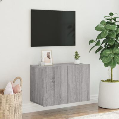 vidaXL Móvel de parede para TV 60x30x41 cm cinzento sonoma