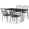 vidaXL 5 pcs conjunto de jantar para jardim a&ccedil;o antracite