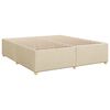 vidaXL Cama com molas/colch&atilde;o 200x200 cm tecido cor creme