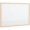 vidaXL Quadro branco magn&eacute;tico com estrutura em madeira de pinho maci&ccedil;o 80x55 cm