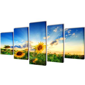 Pol&iacute;ptico com impress&atilde;o de girassol 200 x 100 cm