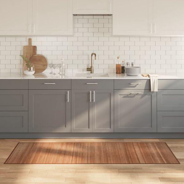 vidaXL Tapete retangular 70x200 cm bambu cor natural