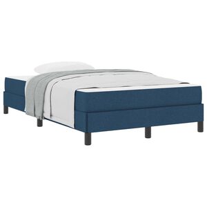 vidaXL Cama Box com colch&atilde;o Azul 120 x 200 cm tecido
