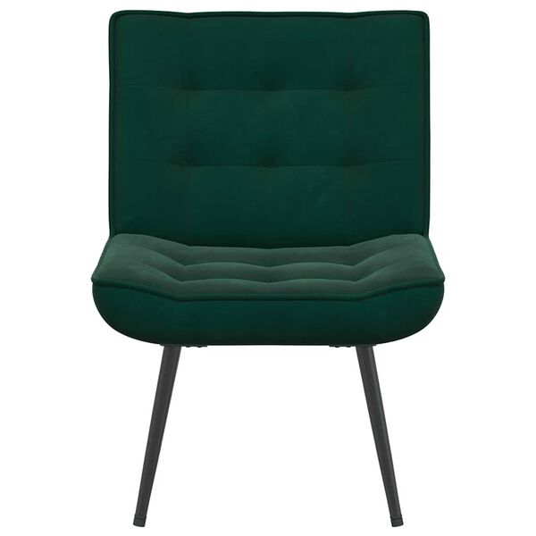 vidaXL Cadeira de relaxamento 64x74x84 cm veludo verde-escuro