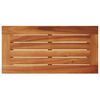 vidaXL Mesa apoio jardim c/ tampo madeira 58x27,5x55 cm vime PE bege