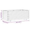 vidaXL Vaso/floreira retangular 100x50x40 cm madeira
