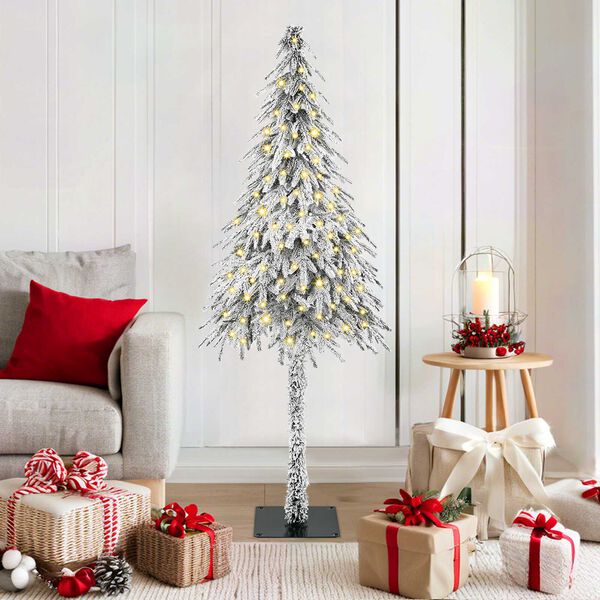 vidaXL &Aacute;rvore de Natal com 150 LEDs com suporte Branco 150 cm PE e A&ccedil;o