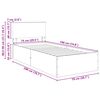 vidaXL Estrutura da Cama Cinza Sonoma 75 x 190 cm Madeira processada