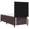 vidaXL Cama Box com colch&atilde;o Castanho escuro 90 x 200 cm tecido