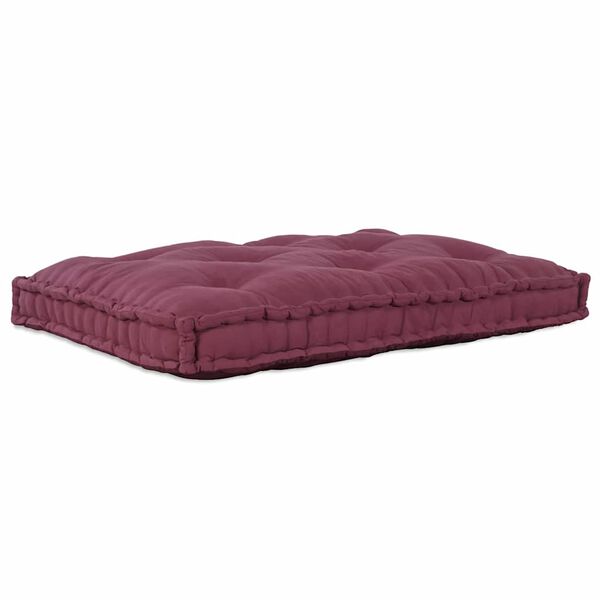 vidaXL Travesseiro para Sof&aacute; Pallet Maroons 120 x 80 x 12 cm tecido