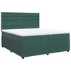vidaXL Cama com molas/colch&atilde;o 200x200 cm veludo verde-escuro