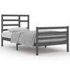 vidaXL Estrutura de cama 100x200 cm madeira maci&ccedil;a cinzento
