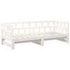 vidaXL Sof&aacute;-cama de puxar 2x(90x200) cm pinho maci&ccedil;o branco
