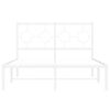 vidaXL Estrutura de cama com cabeceira 120x200 cm metal branco