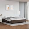 vidaXL Estrutura de cama 160x200cm couro artificial castanho