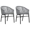 vidaXL Cadeiras de jardim 2 pcs vime PE antracite