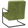 vidaXL Cadeira cantilever veludo verde-claro