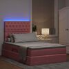 vidaXL Cama com arruma&ccedil;&atilde;o e LED com colch&atilde;o Rosa 120 x 200 cm Veludo