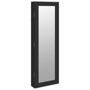 vidaXL M&oacute;vel para joias de parede espelhado 30x8,5x90 cm preto