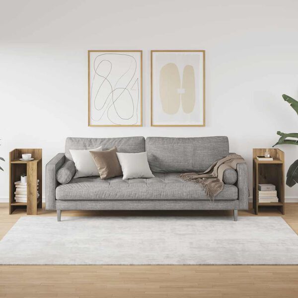 vidaXL Mesas laterais 2 pcs prateleira 110x50x103cm carvalho artesanal