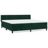 vidaXL Cama com molas/colch&atilde;o 200x200 cm veludo verde-escuro